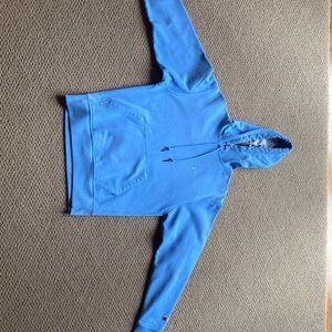 Baby blue champion hoodie in a size small!